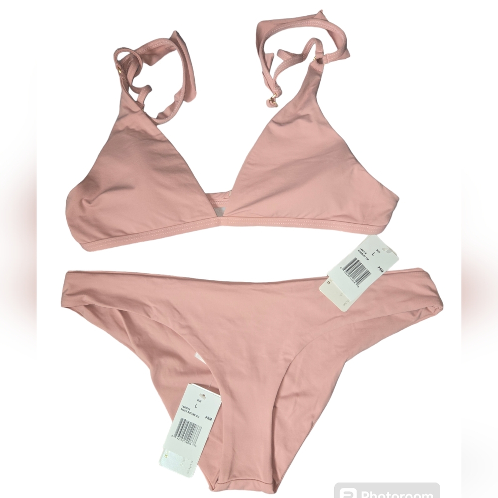 L*Space Kingsley & Sandy Bottom Bikini Set- Size Large, Primrose- NWT